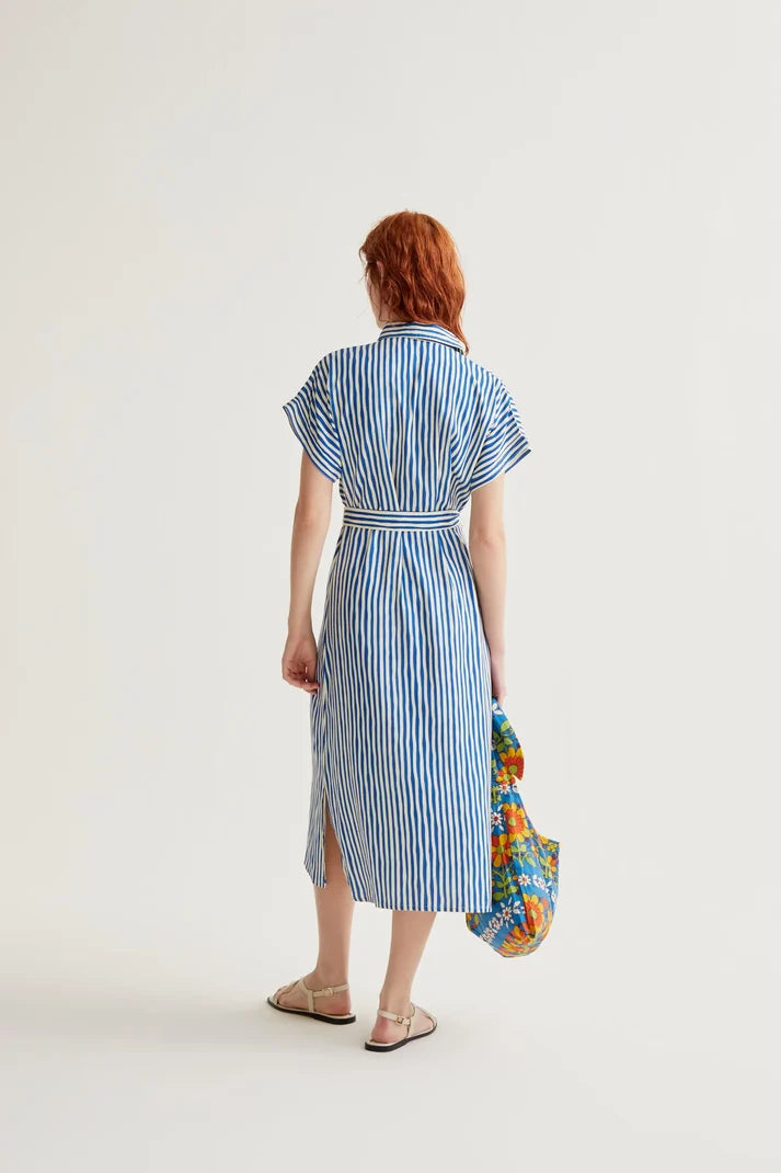 COMPAÑÍA FANTASTICA VESTIDO MIDI CON ESTAMPADO LAV