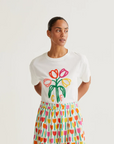COMPANIA FANTASTICA CAMISETA CON BORDADO DE TULIPA - ROPA
