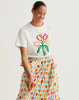 COMPANIA FANTASTICA CAMISETA CON BORDADO DE TULIPA - ROPA