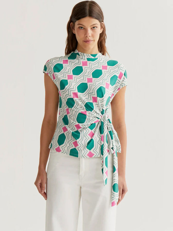 COMPANIA FANTASTICA CAMISETA CON ESTAMPADO GEOMETR