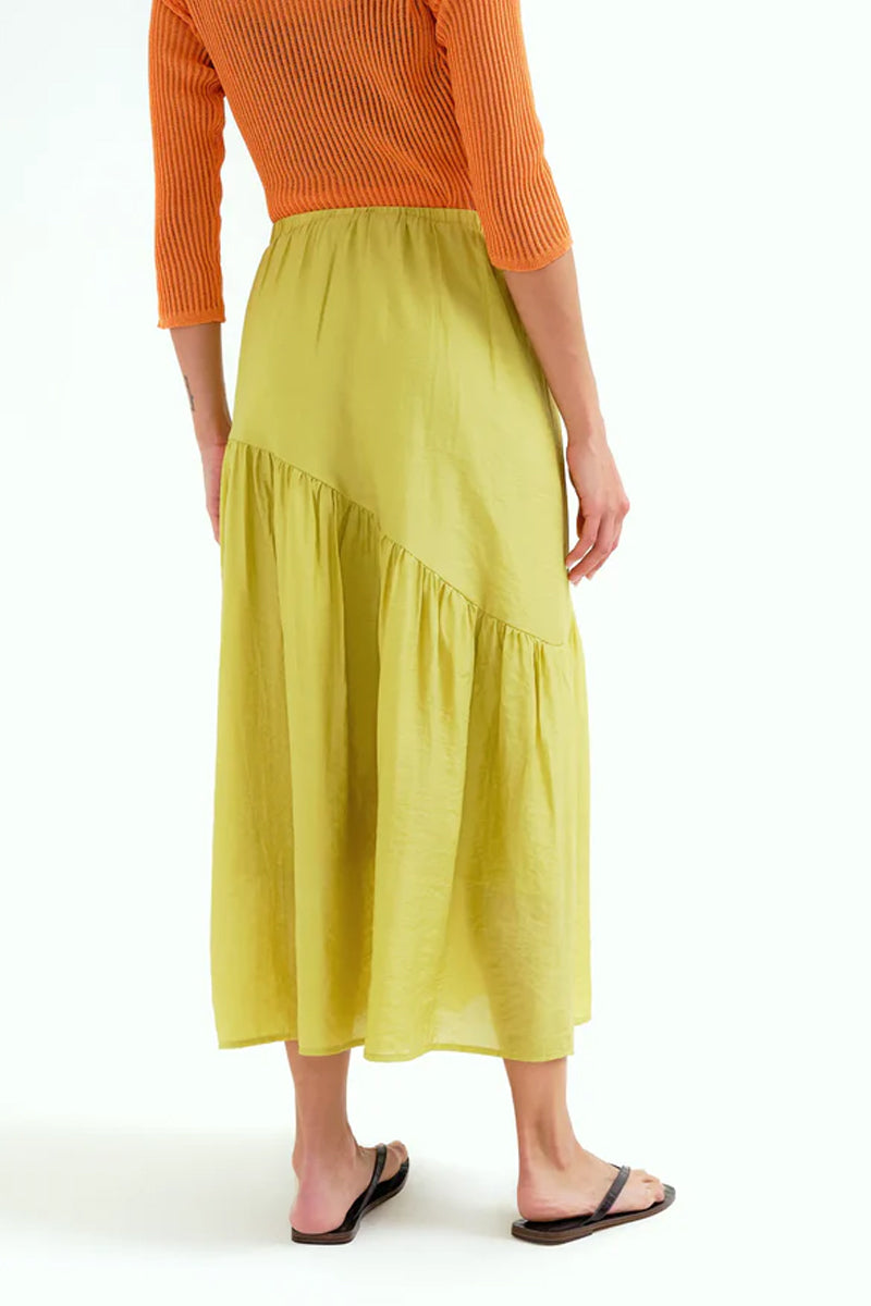 COMPAÑIA FANTASTICA FALDA LARGA VERDE PISTACHO CON
