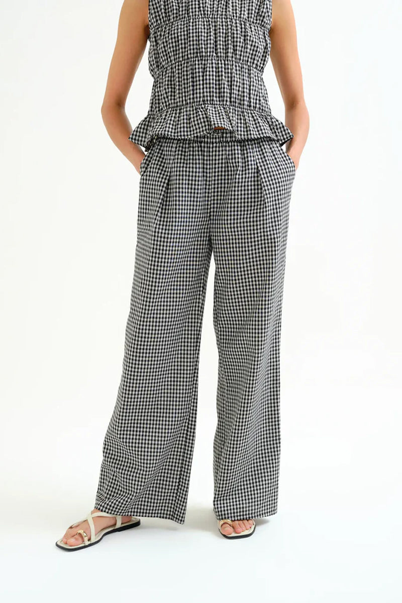 COMPAÑIA FANTASTICA PANTALON CUADROS VICHY NEGRO