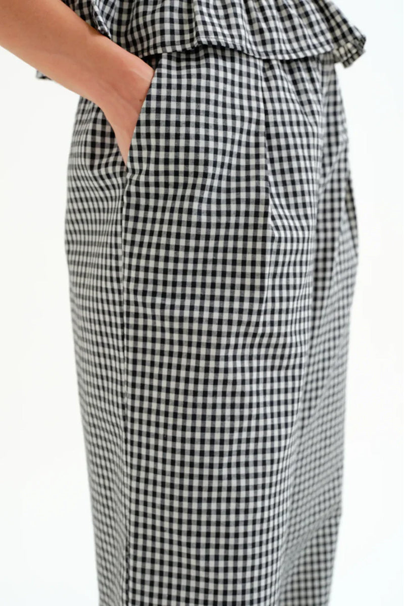 COMPAÑIA FANTASTICA PANTALON CUADROS VICHY NEGRO