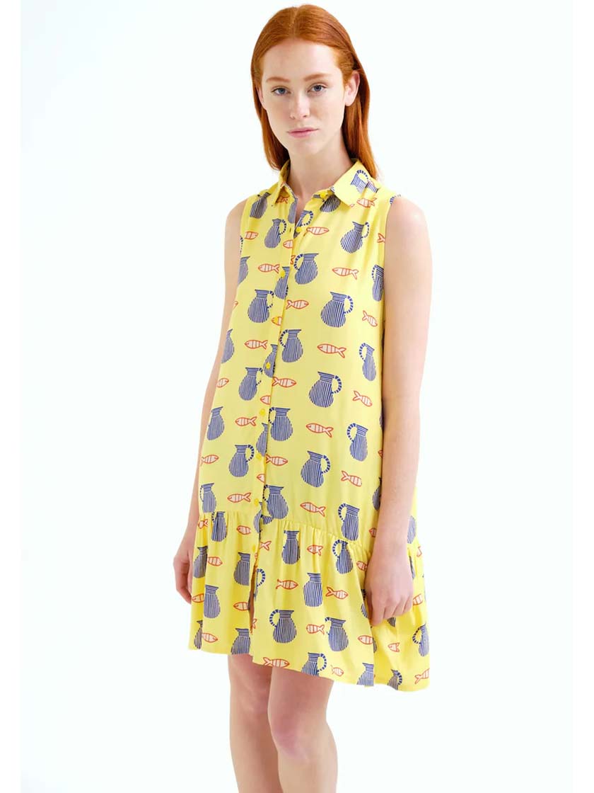 COMPAÑIA FANTASTICA VESTIDO CORTO CON ESTAMPADO BR