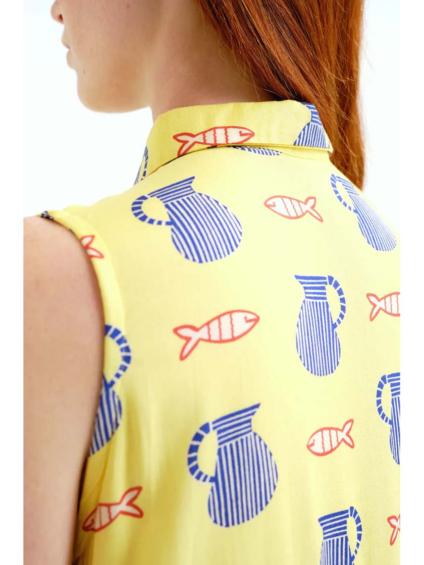COMPAÑIA FANTASTICA VESTIDO CORTO CON ESTAMPADO BR