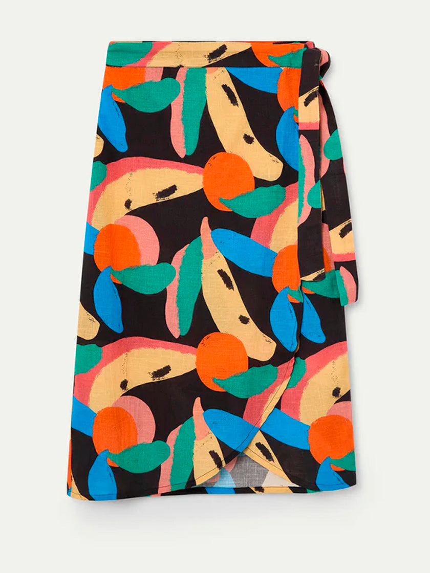 COMPAÑIA FANTASTICA FALDA MIDI CON ESTAMPADO TUTTI