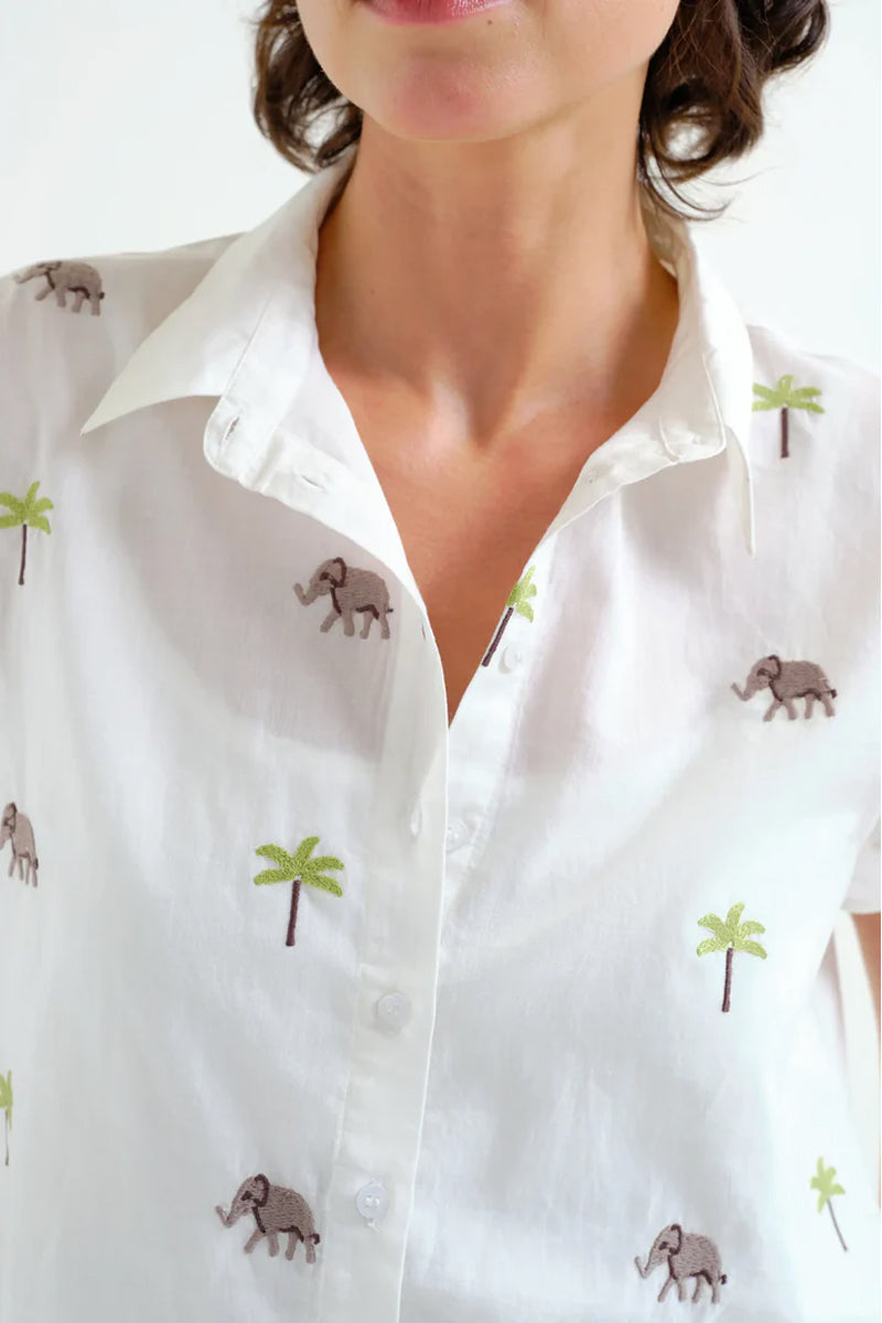 COMPAÑIA FANTASTICA CAMISA CON ESTAMPADO ELEFANTE