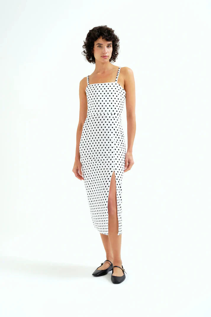 COMPAÑIA FANTASTICA VESTIDO MIDI CON ESTAMPADO DE