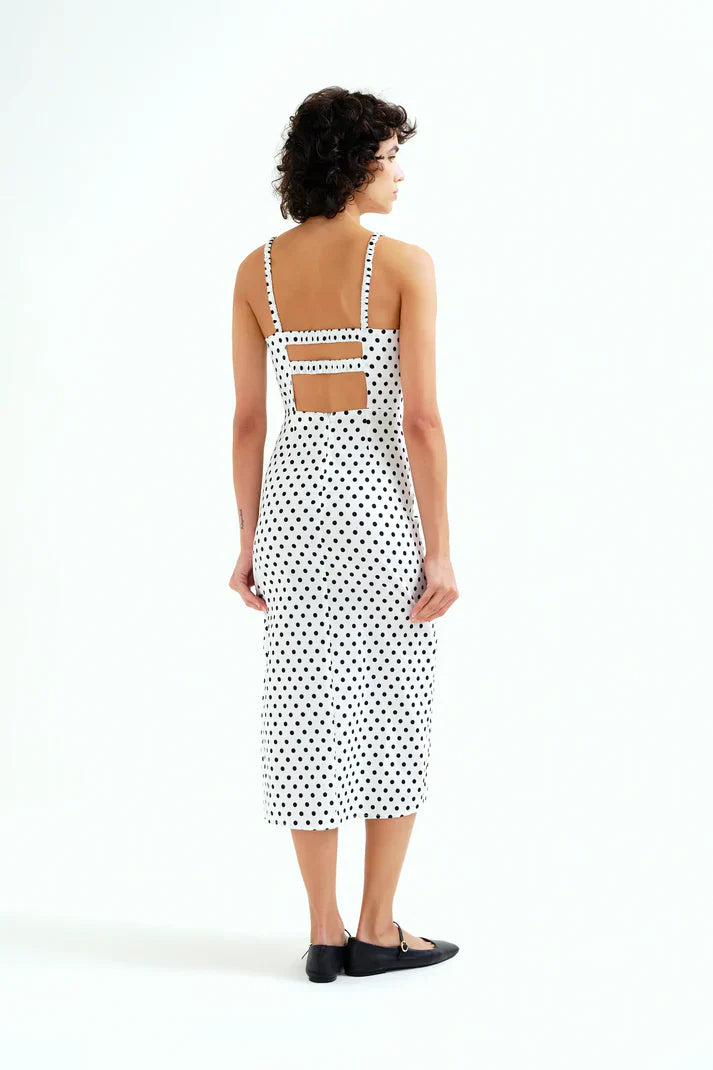 COMPAÑIA FANTASTICA VESTIDO MIDI CON ESTAMPADO DE