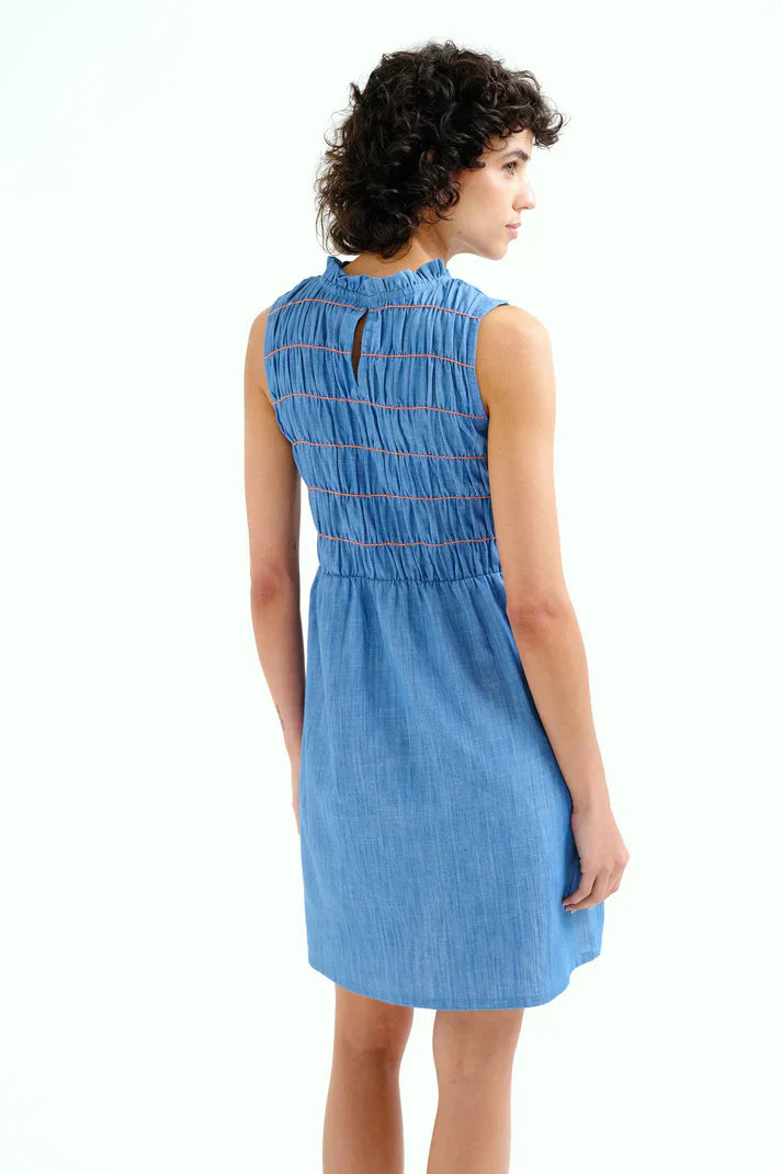 COMPAÑIA FANTASTICA VESTIDO CORTO 100% ALGODON CHA