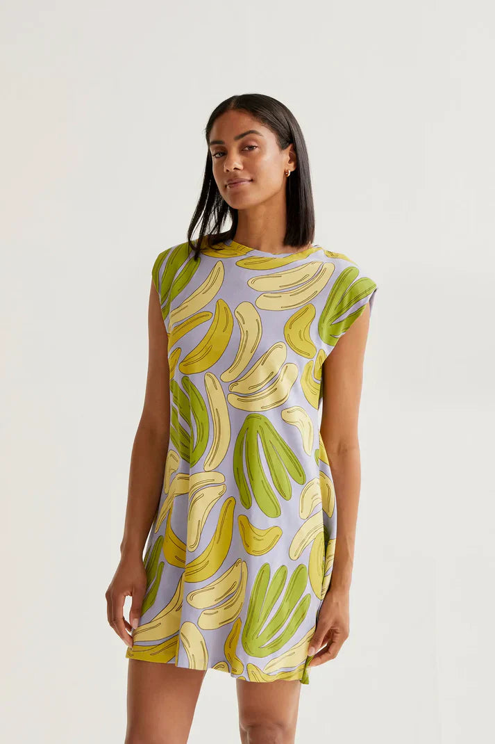 COMPAÑIA FANTASTICA VESTIDO CORTO CON ESTAMPADO GU