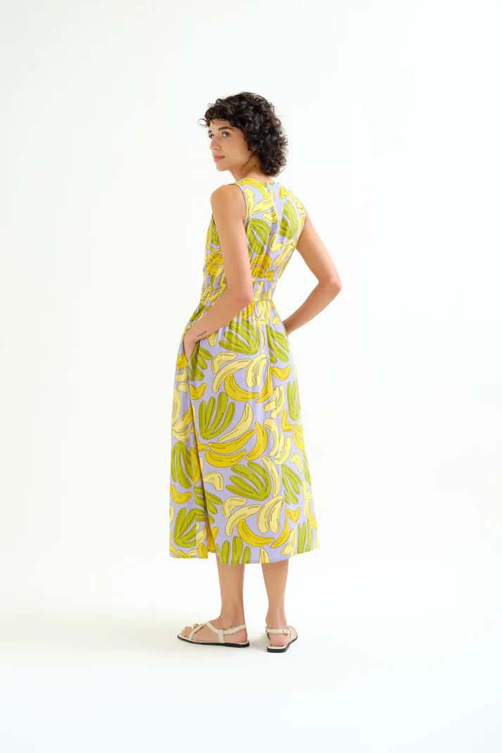 COMPAÑIA FANTASTICA VESTIDO MIDI CON ESTAMPADO GUI