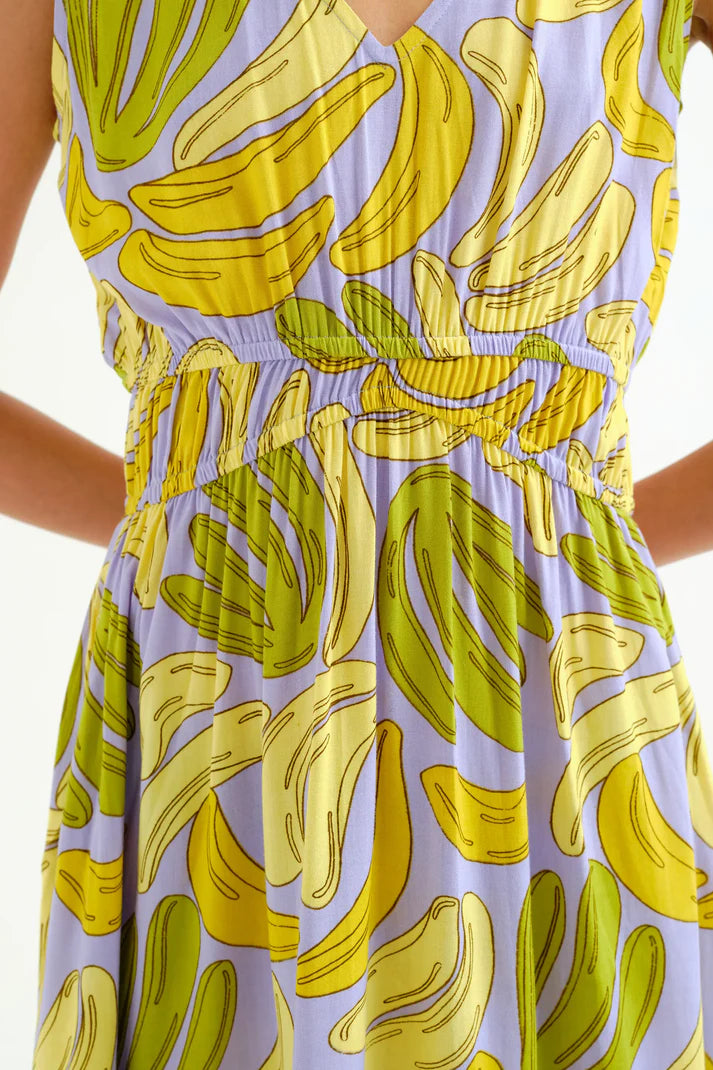 COMPAÑIA FANTASTICA VESTIDO MIDI CON ESTAMPADO GUI