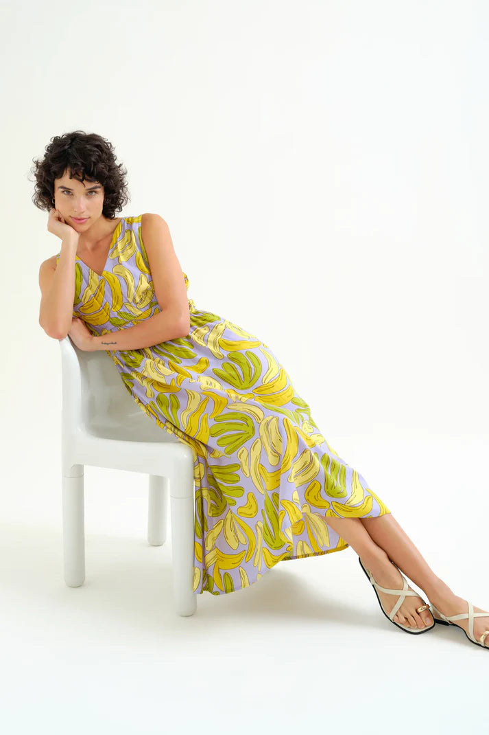 COMPAÑIA FANTASTICA VESTIDO MIDI CON ESTAMPADO GUI