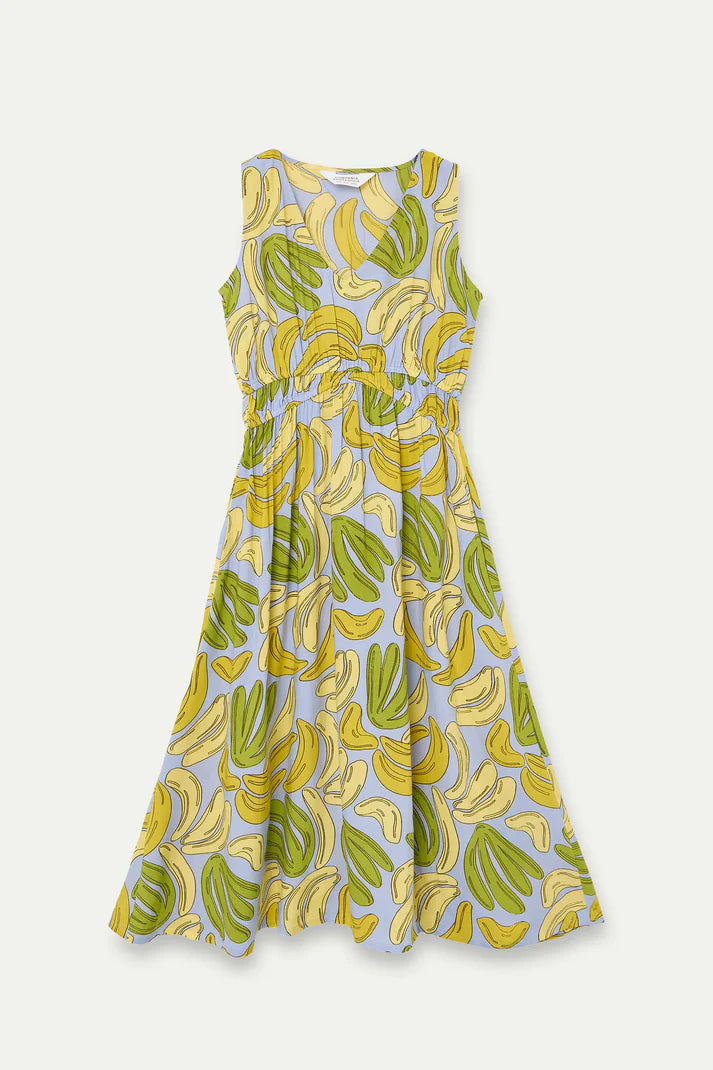 COMPAÑIA FANTASTICA VESTIDO MIDI CON ESTAMPADO GUI