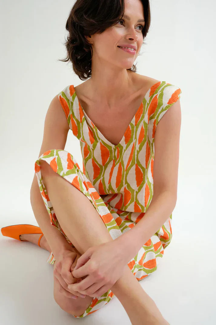 COMPAÑIA FANTASTICA VESTIDO CORTO CON ESTAMPADO AL