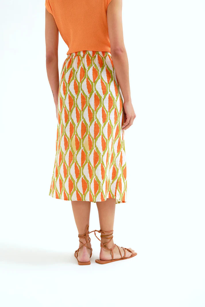 COMPAÑIA FANTASTICA VESTIDO MIDI CON ESTAMPADO ALO