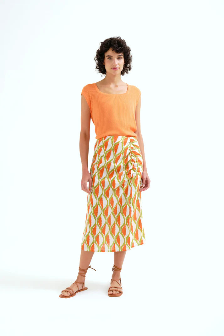 COMPAÑIA FANTASTICA VESTIDO MIDI CON ESTAMPADO ALO