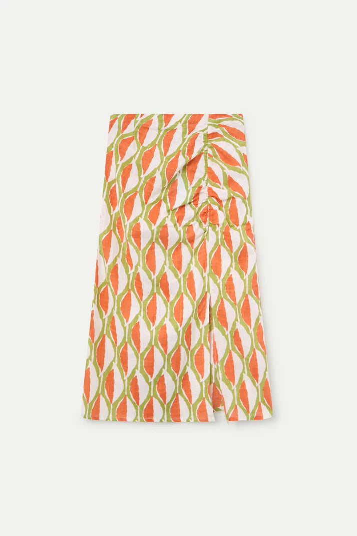 COMPAÑIA FANTASTICA VESTIDO MIDI CON ESTAMPADO ALO