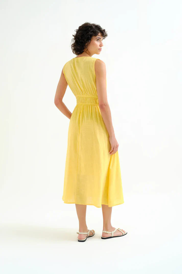 COMPAÑIA FANTASTICA VESTIDO MIDI 100% ALGODON AMAR