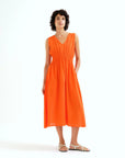 COMPAÑIA FANTASTICA VESTIDO MIDI 100% ALGODON NARA