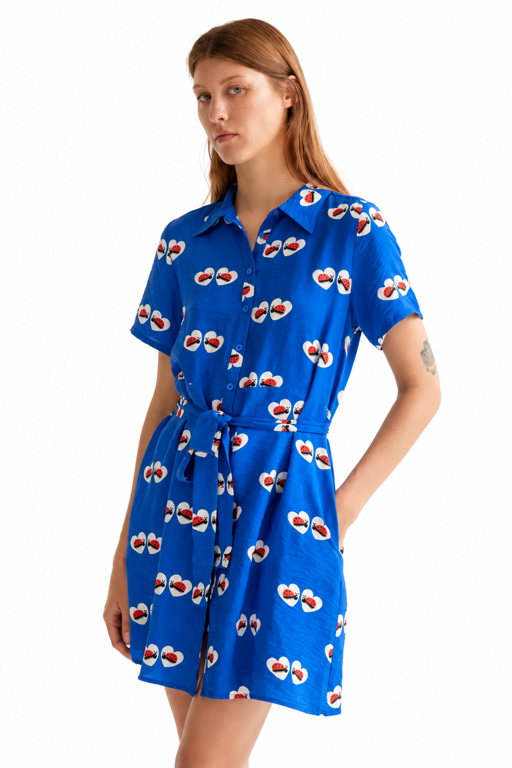 COMPANIA FANTASTICA VESTIDO CORTO CON ESTAMPADO CO