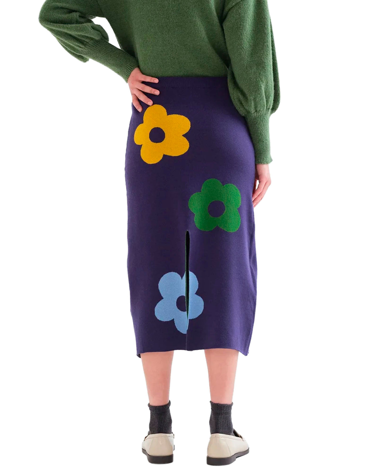 COMPAÑÍA FANTASTICA FALDA MIDI CON ESTAMPADO EUPHO