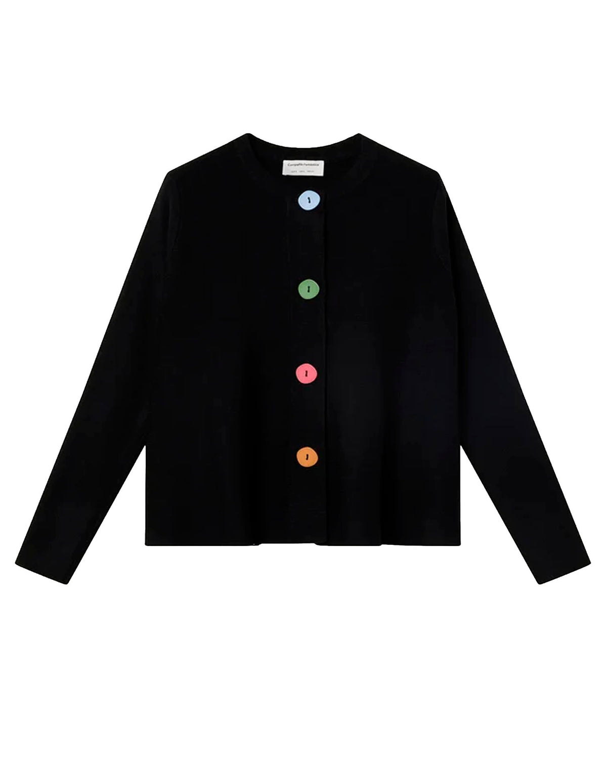 COMPAÑÍA FANTASTICA CÁRDIGAN NEGRO CON BOTONES GRA