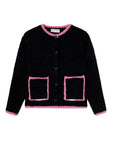 COMPAÑIA FANTASTICA CARDIGAN NEGRO CON DETALLES RO