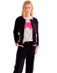 COMPAÑIA FANTASTICA CARDIGAN NEGRO CON DETALLES RO