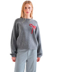 COMPAÑÍA FANTASTICA JERSEY PUNTO GRIS CON DETALLE