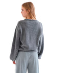 COMPAÑÍA FANTASTICA JERSEY PUNTO GRIS CON DETALLE