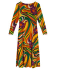 COMPAÑÍA FANTASTICA VESTIDO MIDI CON ESTAMPADO RIV