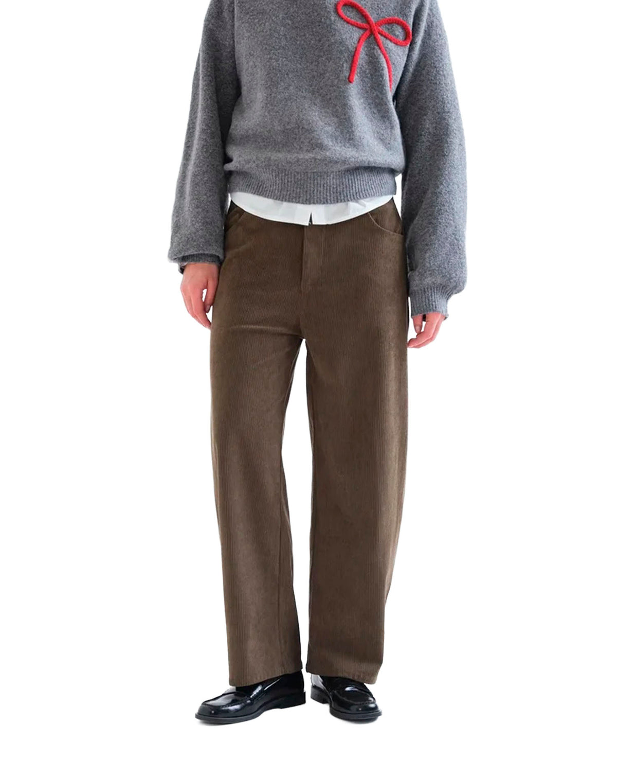 COMPAÑÍA FANTASTICA PANTALÓN DE PANA MARRÓN OSCURO