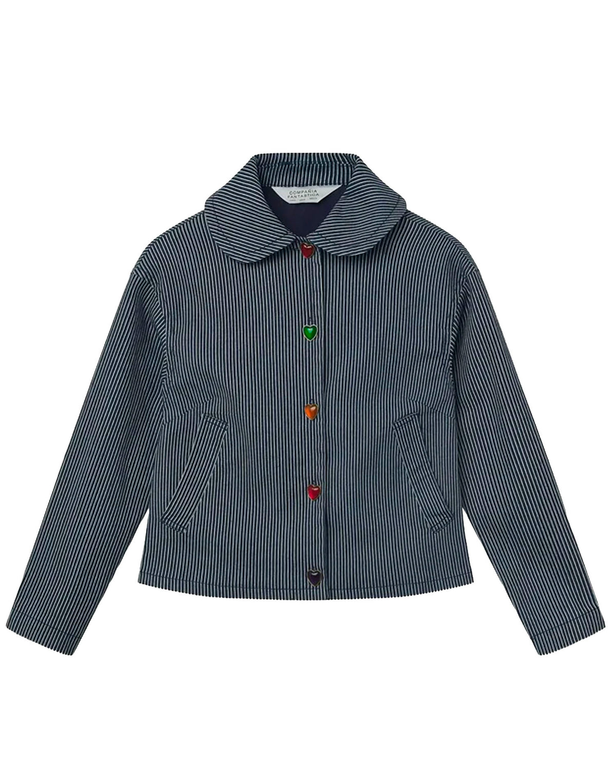 COMPAÑIA FANTASTICA CHAQUETA VAQUERA CON RAYAS AZU