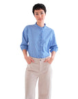 COMPAÑÍA FANTASTICA CAMISA DE RAYAS AZUL CON DETAL
