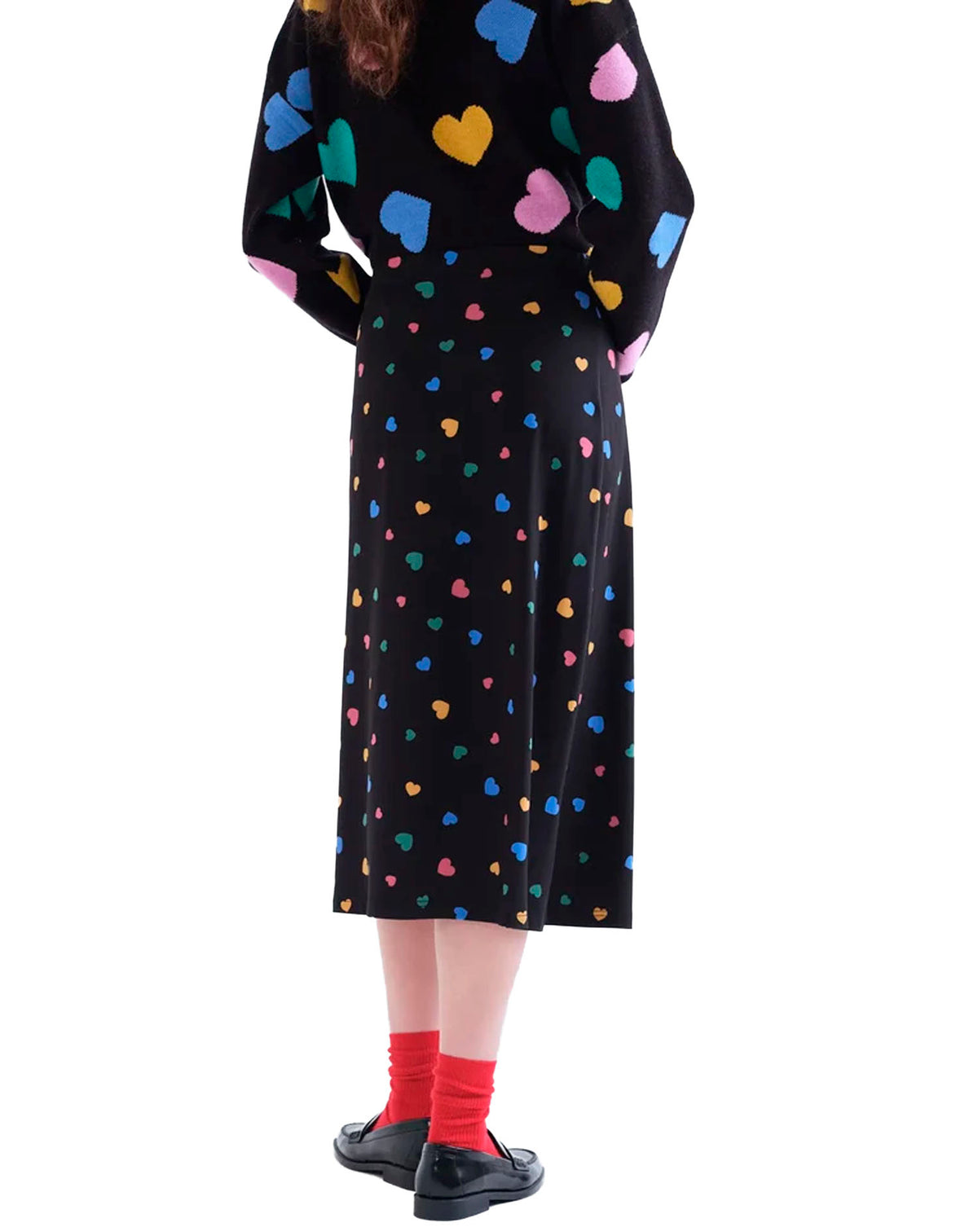 COMPAÑIA FANTASTICA FALDA MIDI CON ESTAMPADO CANDY