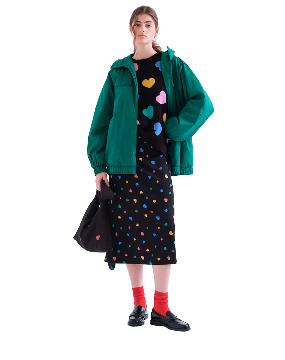COMPAÑIA FANTASTICA FALDA MIDI CON ESTAMPADO CANDY