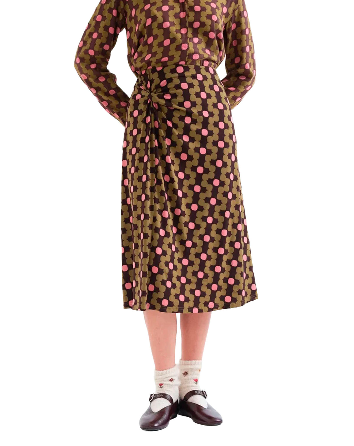 COMPAÑIA FANTASTICA FALDA MIDI CON ESTAMPADO ABERD