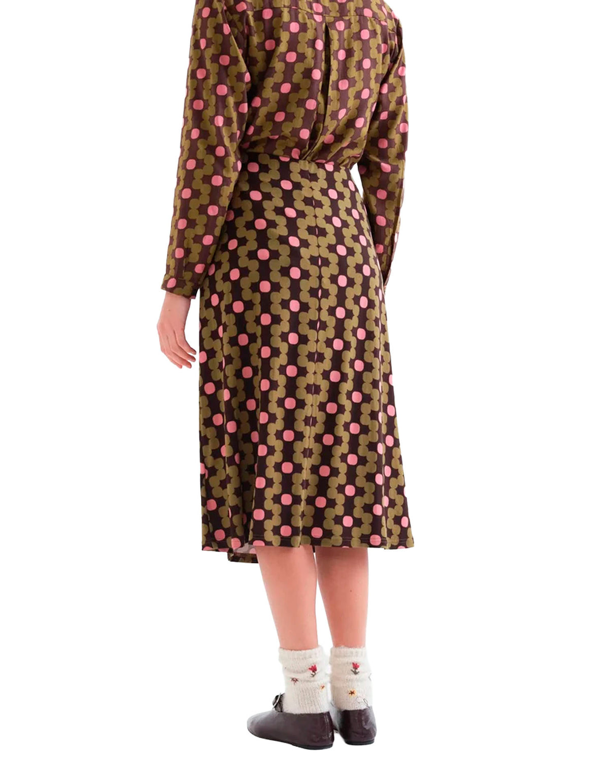 COMPAÑIA FANTASTICA FALDA MIDI CON ESTAMPADO ABERD