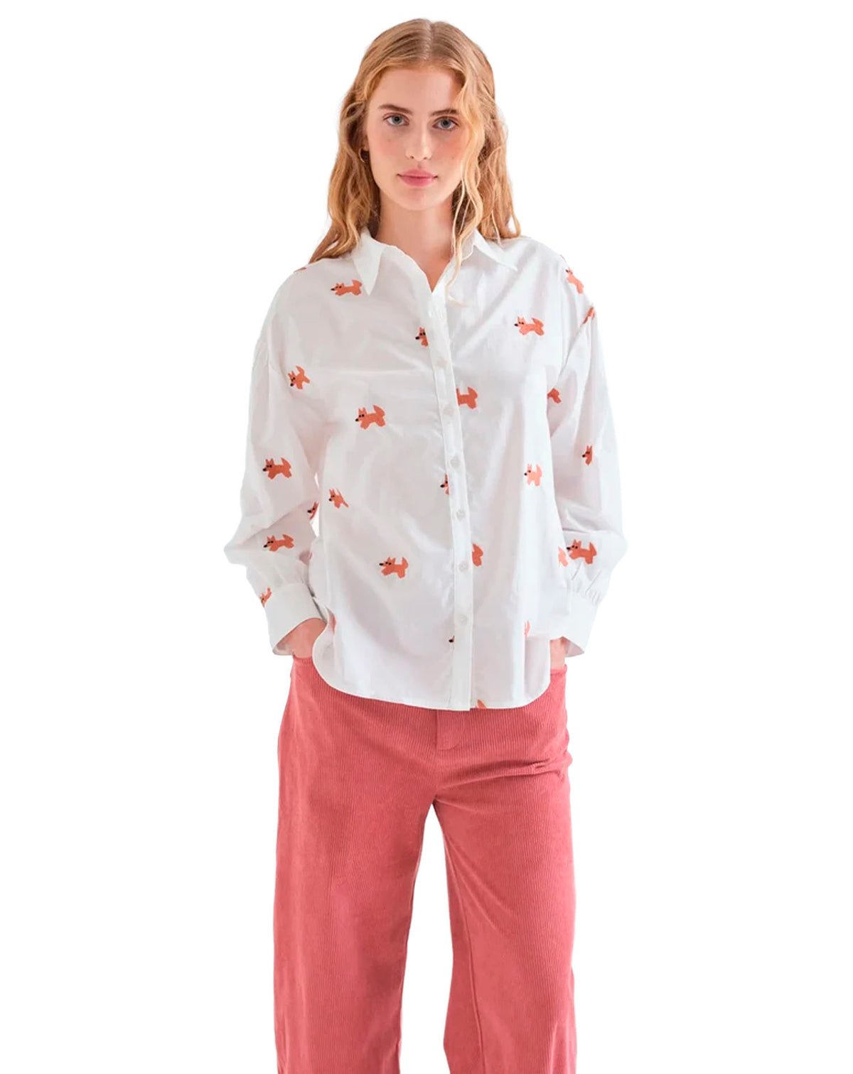 COMPAÑIA FANTASTICA CAMISA 100% ALGODON CON BORDAD