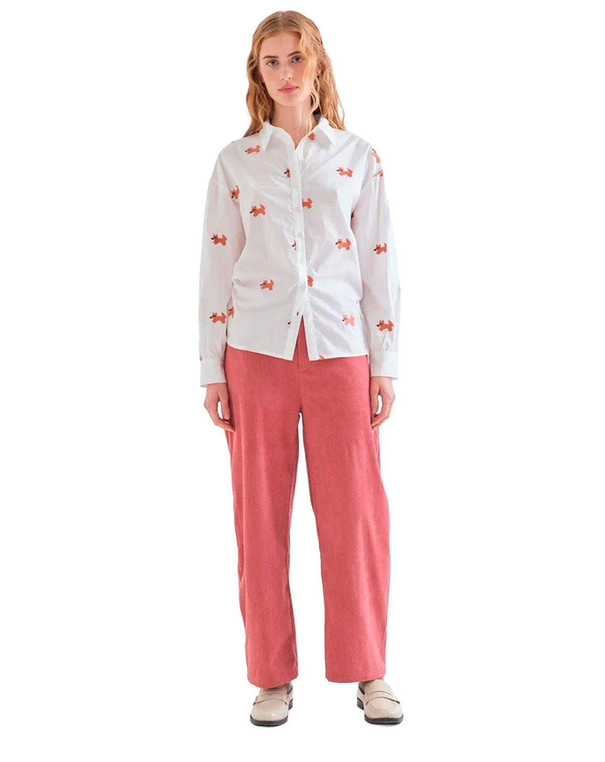 COMPAÑIA FANTASTICA CAMISA 100% ALGODON CON BORDAD