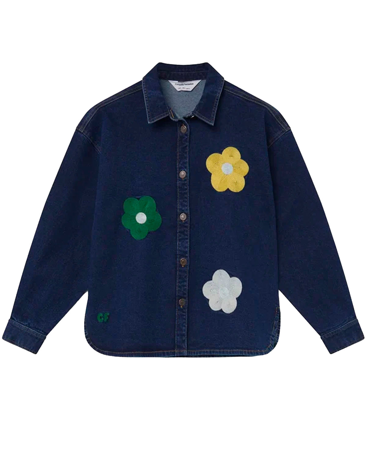 COMPAÑIA FANTASTICA CAMISA VAQUERA AZUL CON ESTAMP