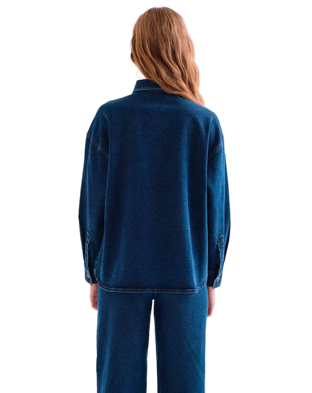 COMPAÑIA FANTASTICA CAMISA VAQUERA AZUL CON ESTAMP