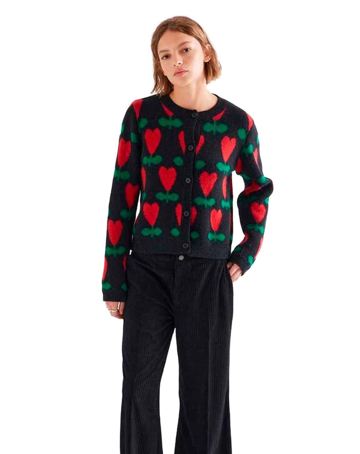 COMPAÑÍA FANTASTICA CÁRDIGAN CON ESTAMPADO CICLAME