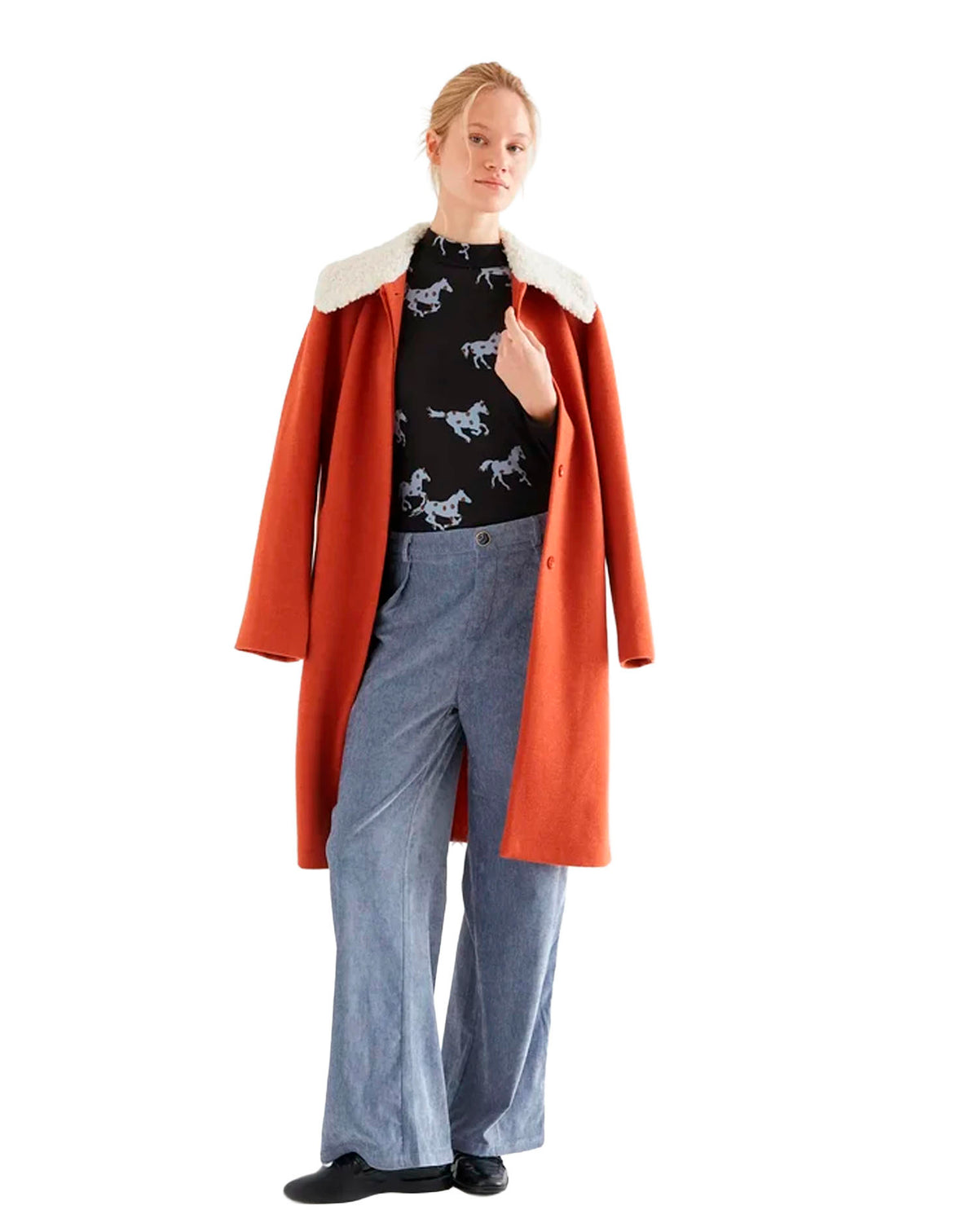 COMPAÑÍA FANTASTICA PANTALÓN ATERCIOPELADO AZUL CL