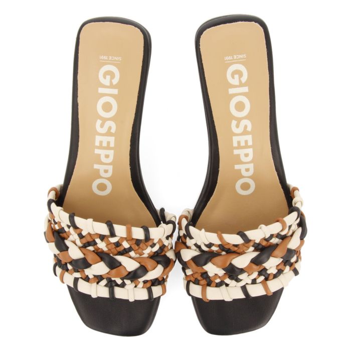 GIOSEPPO SANDALIA MULE DE TACÓN SABOGA MULTICOLOR