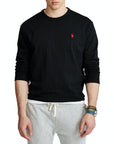 POLO RALPH LAUREN LSCNCLSM SLEEVE T-SHIRT BLACK