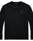 POLO RALPH LAUREN LSCNCLSM SLEEVE T-SHIRT BLACK