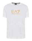 EMPORIO ARMANI EA7 GOLD  LOGO T-SHIRT BLANCO